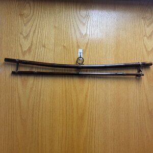 2  - Ten Thousand Villages Smoked Bamboo Wall Hanger for Textiles